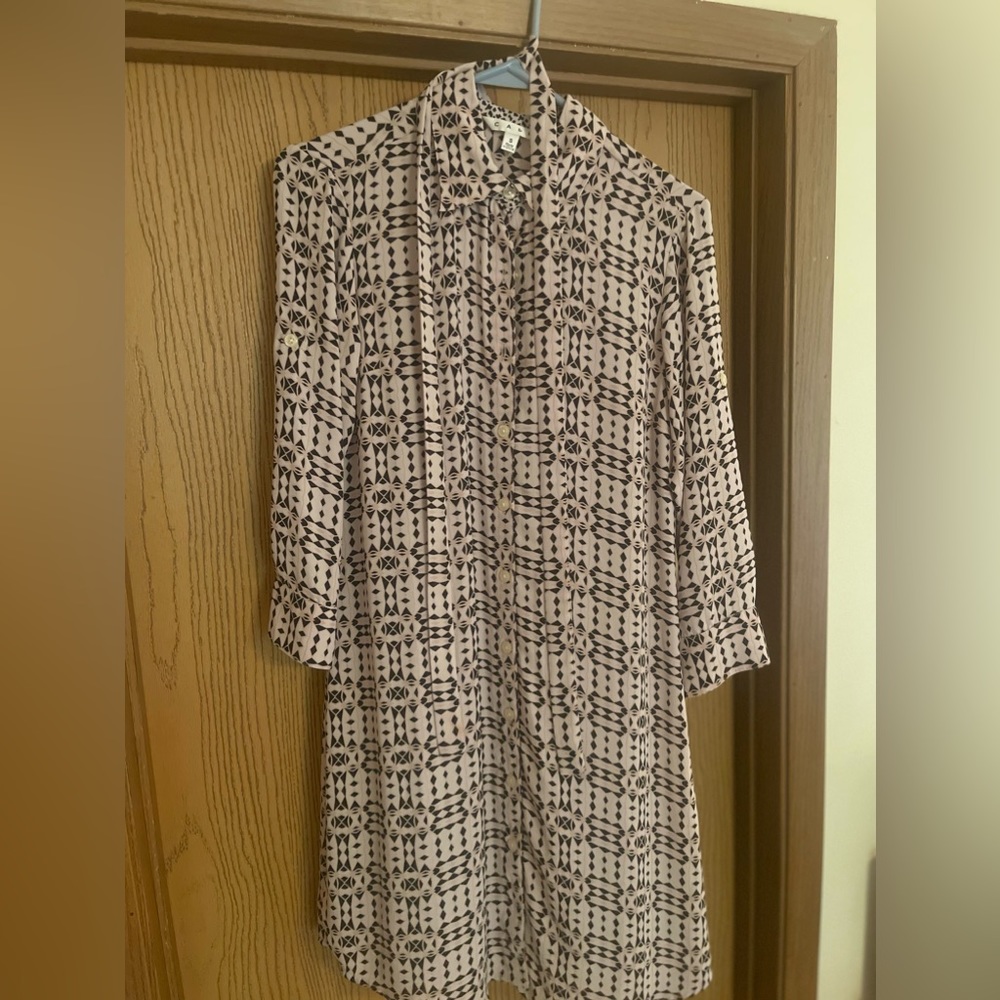 CAbi light pink shirt dress